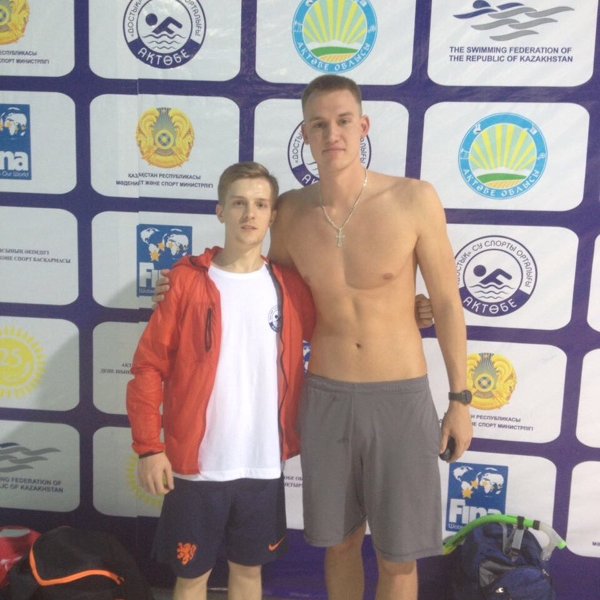 Я с Олимпийским Чемпионом по плаванию Дмитрием Баландиным 