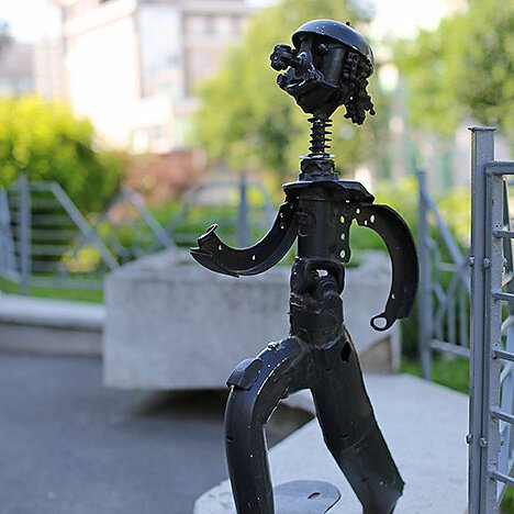 Скульптура скейтбордиста,Памятник, скульптура,Иваново