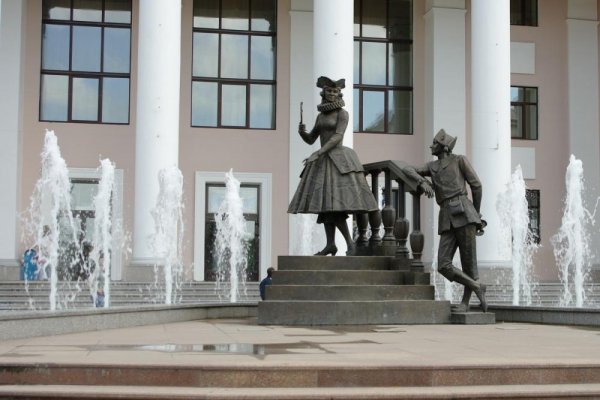 Фонтан скульптура «Арлекин и Коломбина» в Красноярске,Фонтан,Красноярск