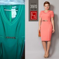Платье зеленое -размер 52