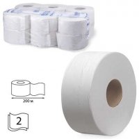 Туалетная бумага в рулонах 2 слойная 12 рулонов