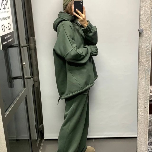 Худи Бохо в цвете хаки