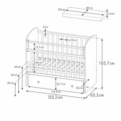 Кроватка детская Фея 750