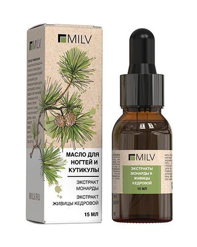 МАСЛО ДЛЯ НОГТЕЙ И КУТИКУЛЫ С ЭКСТРАКТАМИ МОНАРДЫ И ЖИВИЦЫ КЕДРОВОЙ, 15мл