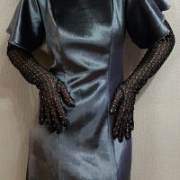 Длинные перчатки из сетки