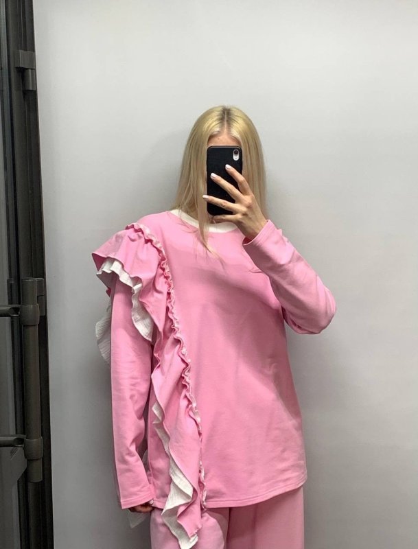 Свитшот с рюшами