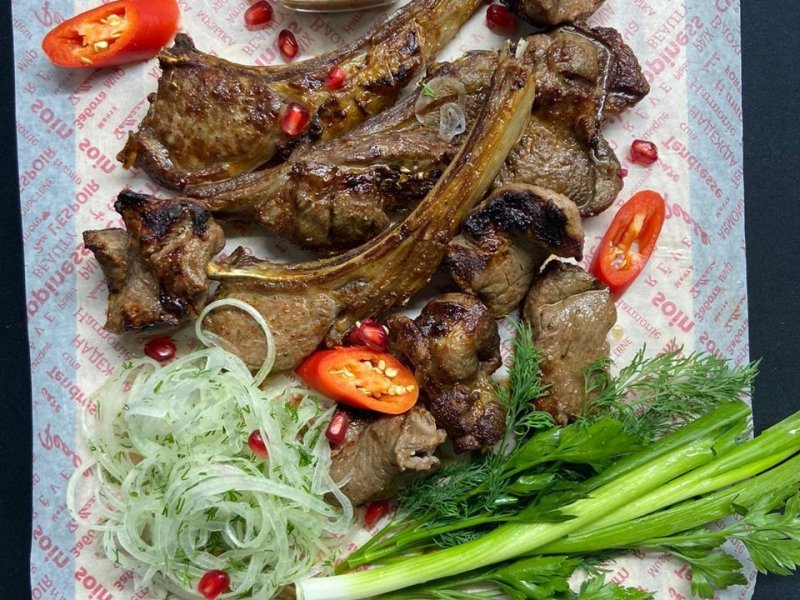 Шашлык из бараньей спинки 3шт 