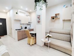 Студия для 3х человек с кухонной зоной, рядом с Олимпийским парком