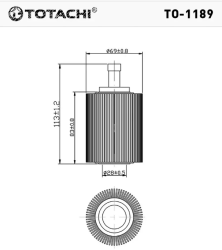 Фильтр масляный вставка TOTACHI TO-1189 (ViC O-116)