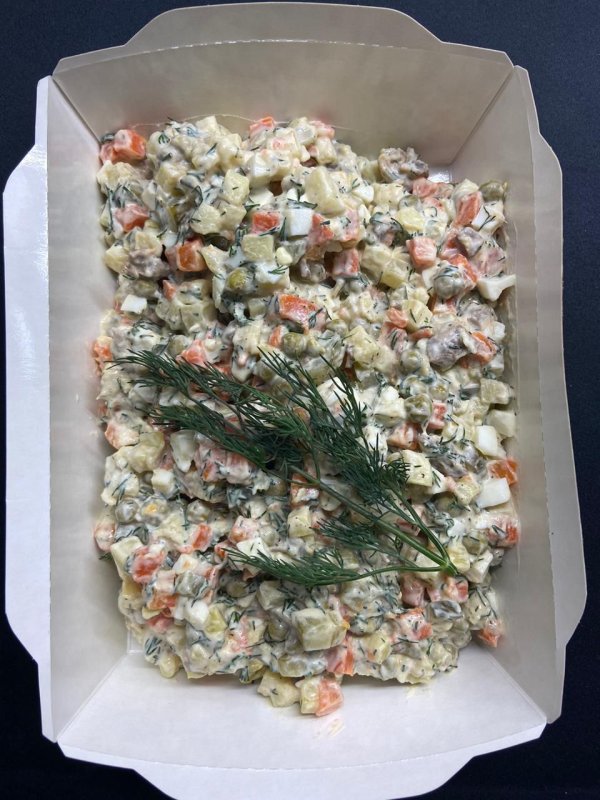 Салат Оливье без мяса