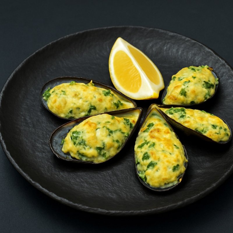 Мидии запечённые