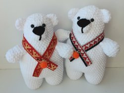 Игрушка Сувенир Белый медведь "ПУХЛЯШ"