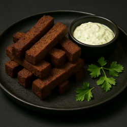 Гренки к пиву с огуречным соусом