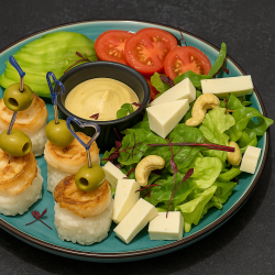 Боул с тигровыми креветками