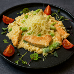 Ризотто с сёмгой и авокадо