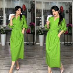 Платье с защипами