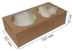 Держатель картонный OSQ на 2 стакана 25шт/уп 18/450