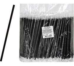 Трубочки 8х240мм прямые ЧЕРНЫЕ Complement в инд. ПП упаковке 250шт/уп 54/13500