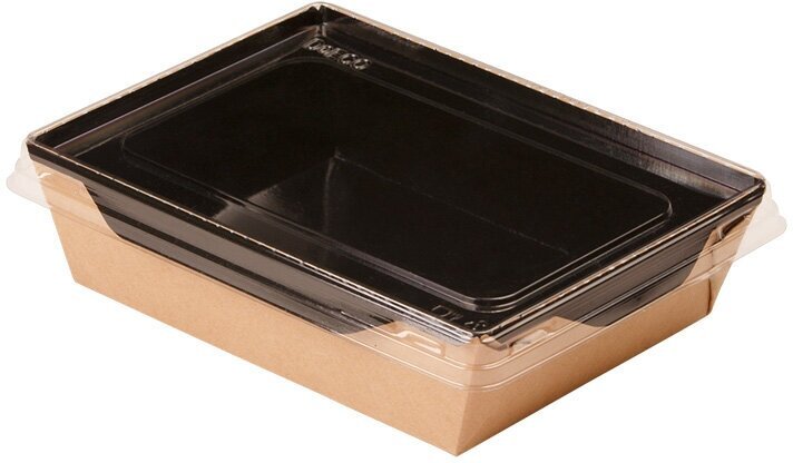 Контейнер с крышкой ПЭТ ПТ 1000мл ЧЕРНЫЙ 50шт/уп 3/150