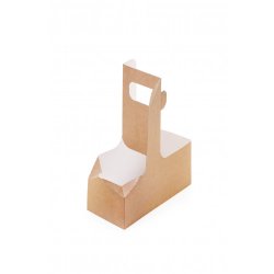 Держатель картонный OSQ на 2 стакана с ручкой 25шт/уп 20/500