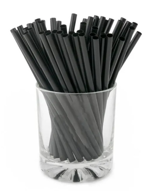 Трубочки 5х125мм прямые ЧЕРНЫЕ для мартини Complement  400шт/уп 135/54000