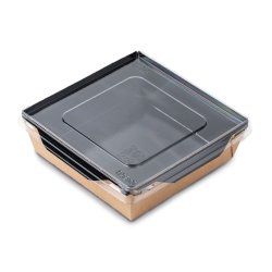 Упаковка OSQ OPSALAD 900мл BLACK с крышкой 50шт/уп 4/200