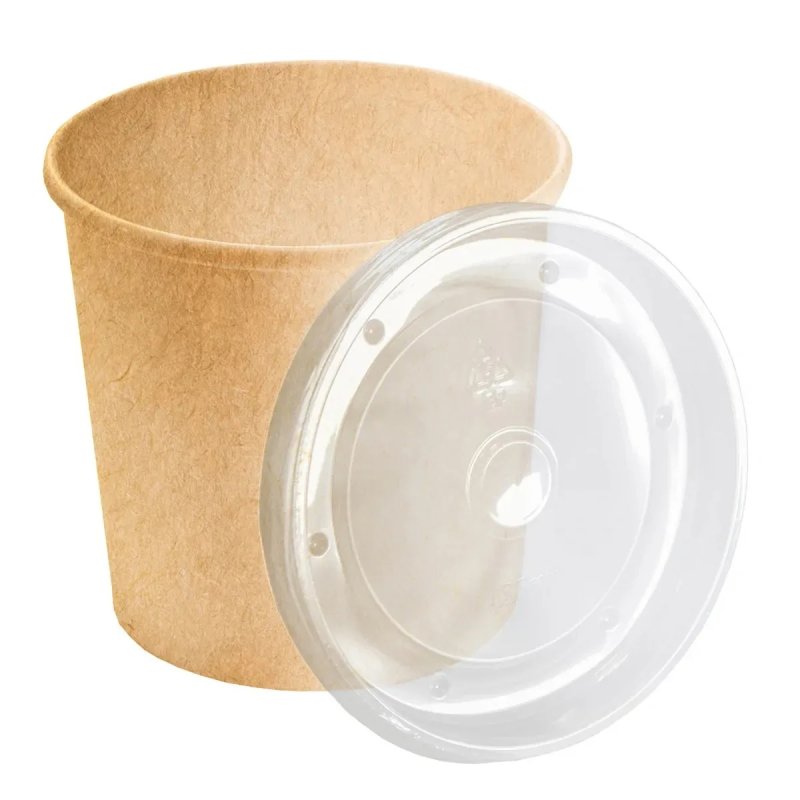 Упаковка OSQ ROUND BOWL 300-500мл крышка белая картонная 30шт/уп 15/450