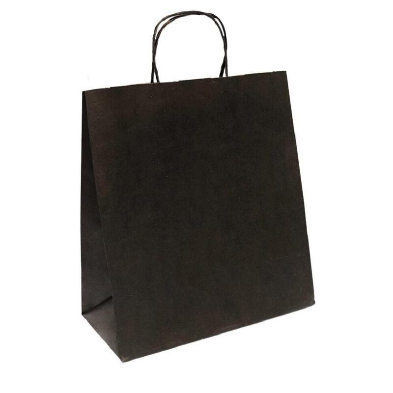 Пакет с кручеными ручками 220х120х250мм ЧЕРНЫЙ 1/250 009-000004-003