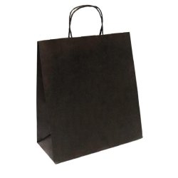 Пакет с кручеными ручками 220х120х250мм ЧЕРНЫЙ 1/250 009-000004-003