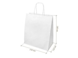 Пакет с кручеными ручками 240х140х280мм ВИТА БЕЛЫЙ 1/250