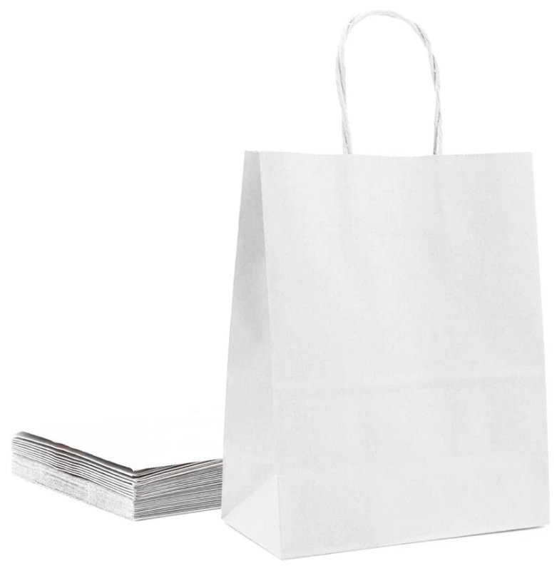 Пакет с кручеными ручками 350х150х450мм ВИТА БЕЛЫЙ 80г 1/250