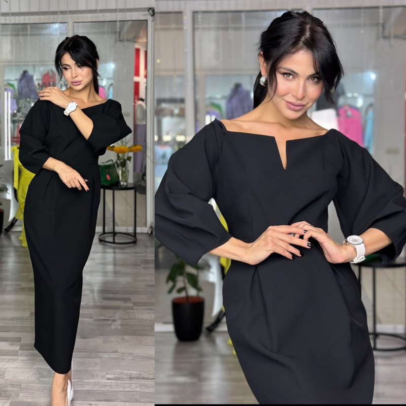 Платье футляр с защипами