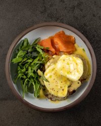 Драник из цукини с яйцом пашот