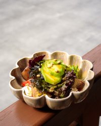 Салат с хрустящими баклажанами