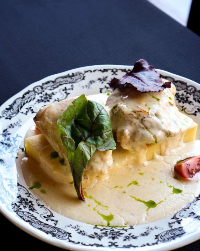 Гедлибже с пастой (курица,сливки, паста)