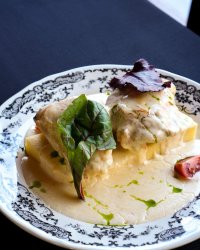 Гедлибже с пастой (курица,сливки, паста)