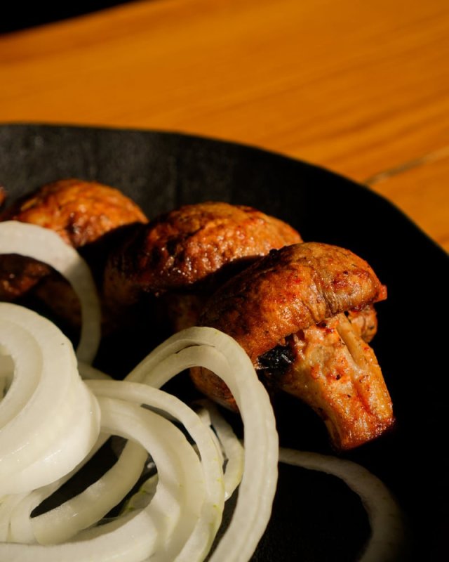 Шампиньоны на углях