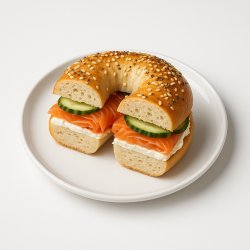 Бейгл с лососем