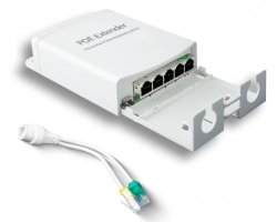Удлинитель и разветвитель во влагозащитном корпусе POE SMR-POE-EXT14-250-WP