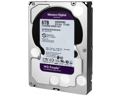 Жесткий диск HDD SATA 6TB Purple для видеонаблюдения