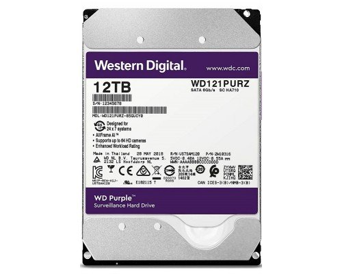 Жесткий диск HDD SATA 12TB Purple для видеонаблюдения