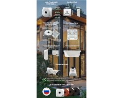 Монтажная коробка U-VID 132x132x52 белая