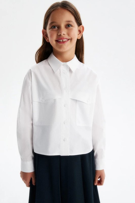 Белая хлопковая блузка