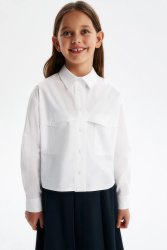 Белая хлопковая блузка