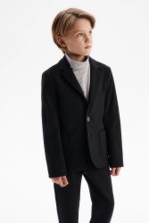 Черный пиджак из трикотажа "Milano jersey"