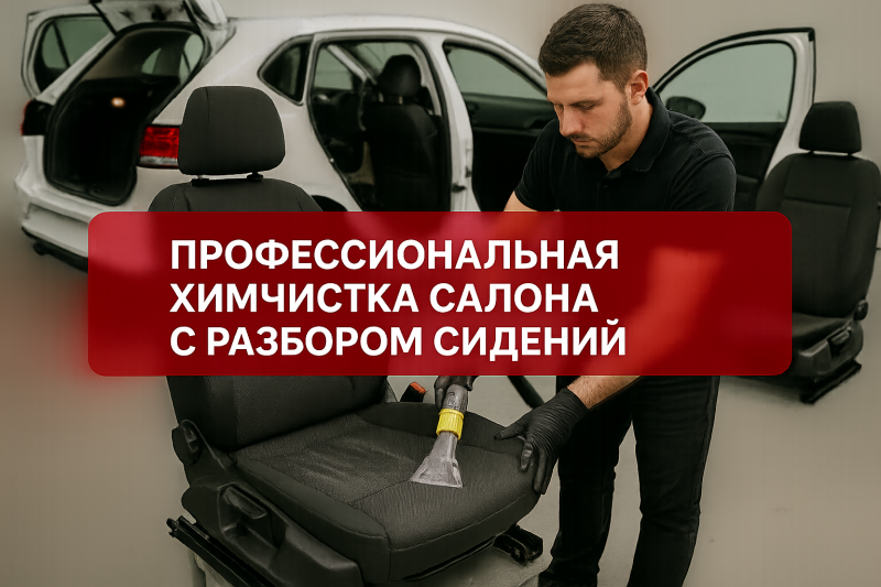 Профессиональная химчистка салона с разбором сидений (покраска, пропитка кожи)