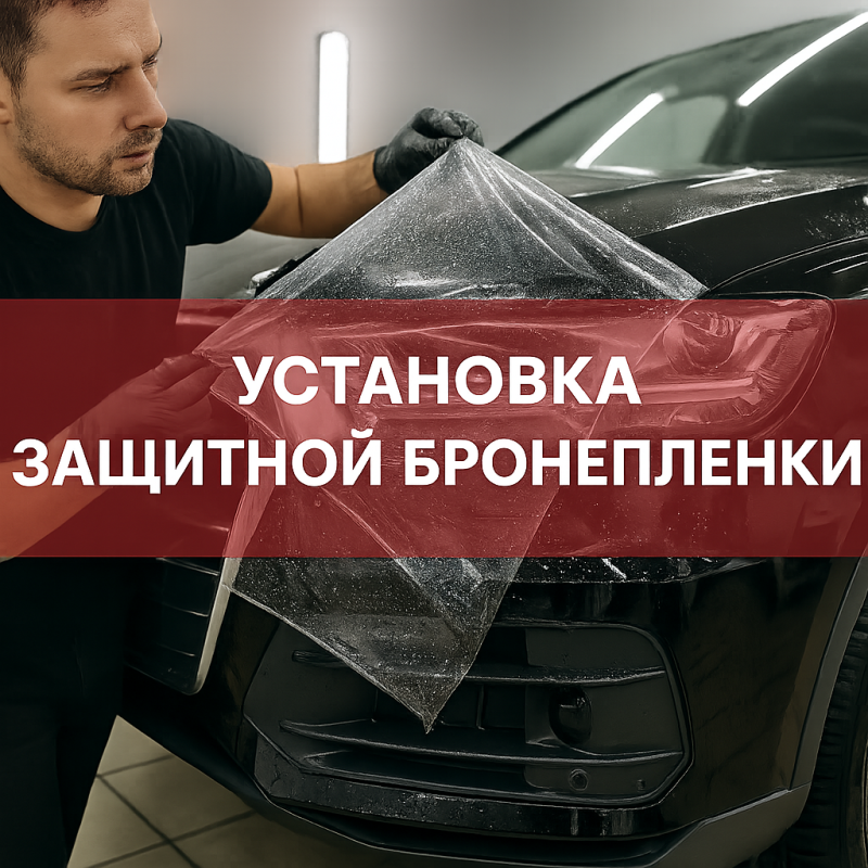 Установка защитной бронепленки на кузов автомобиля и установка защитной пленки в салоне