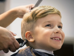 Детская стрижка под 1-2 насадки, ножницы