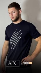 Тёмно-синяя футболка Armani Exchange