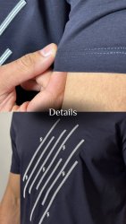 Тёмно-синяя футболка Armani Exchange